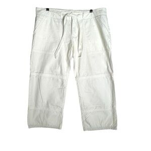 Vintage Y2K American Eagle Low Rise White Cropped Pants Sz 8 Utility Streetwear